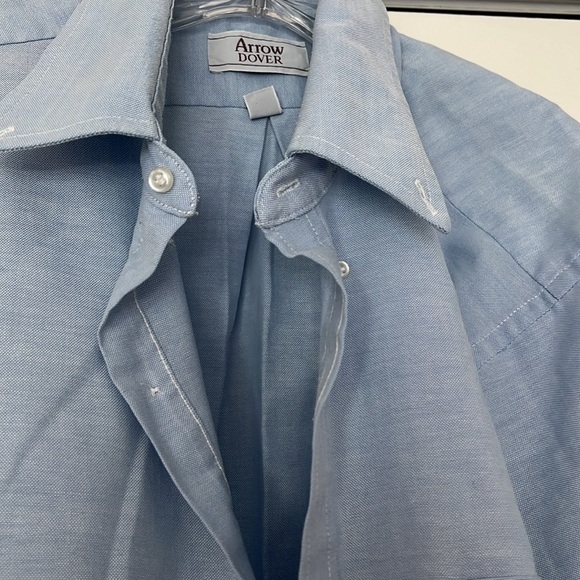 Arrow Dover Men’s Long Sleeve Button Down in Blue - Picture 3 of 7